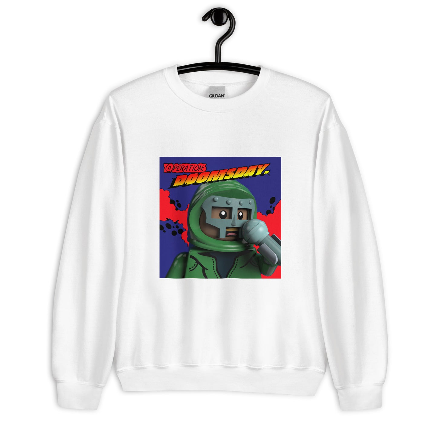 "MF DOOM - Operation: Doomsday [Vinyl Cover]" Lego Parody Sweatshirt