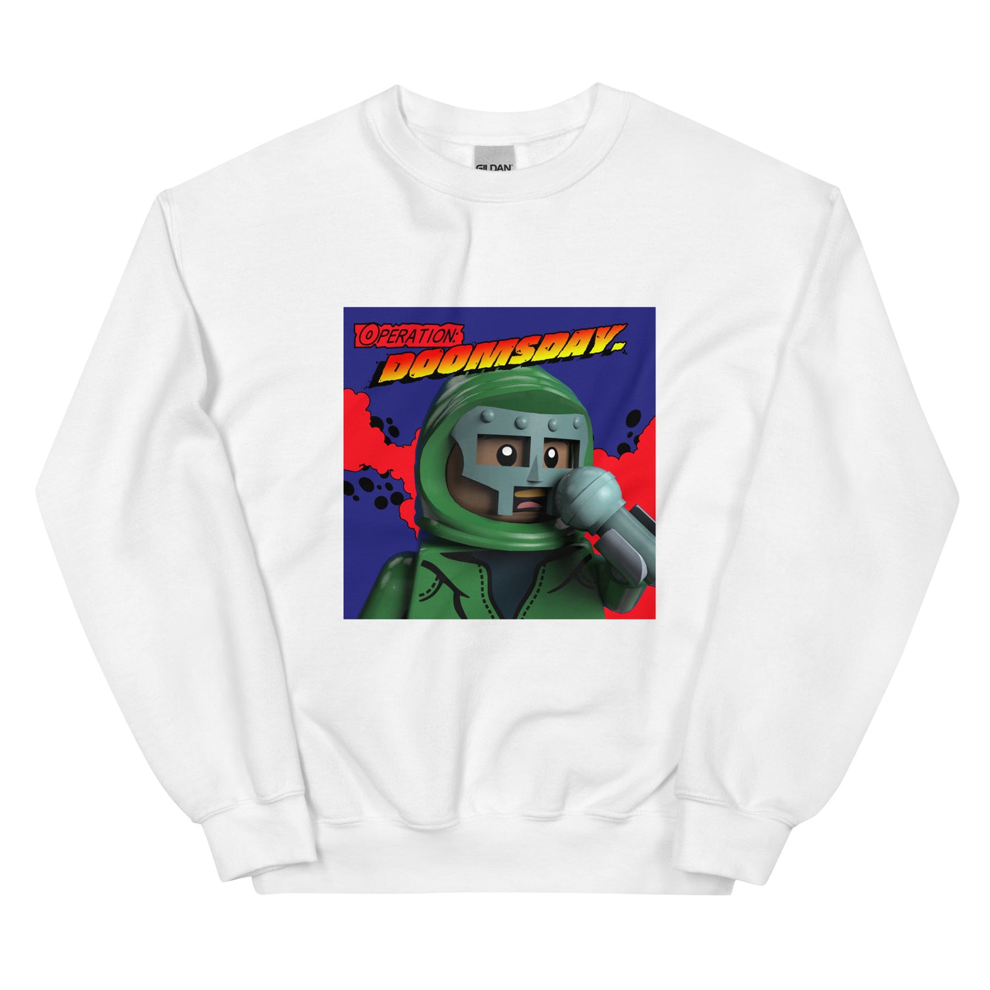 "MF DOOM - Operation: Doomsday [Vinyl Cover]" Lego Parody Sweatshirt